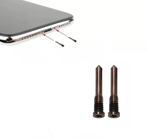 Kit 2 Parafusos Pentalobe (Dourado) iPhone X (A1865 A1901) | XS (A1920) | XS Max (A2101) | XR (A2105) | 11 (A2221) | 11 Pro (A2215) | 11 Pro Max (A2161) | 12 (A2403) | 12 Mini (A2399) | 12 Pro (A2407) | 12 Pro Max (A2411) | 13 (A2633) | 13 Mini (A2628) | 13 Pro (A2638) | 13 Pro Max (A2643) | 14 (A2882) | 14 Plus (A2886) | 14 Pro (A2890) | 14 Pro Max (A2894)