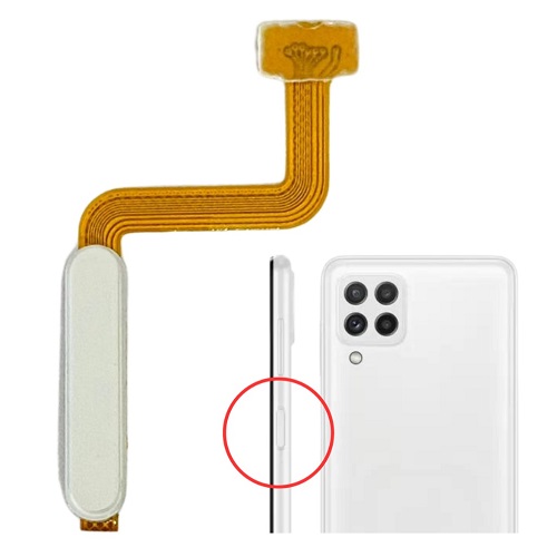 Flex Botão Power Biometria A22 4g (A225) | M22 4g (M225) | M32 (M325) Branco
