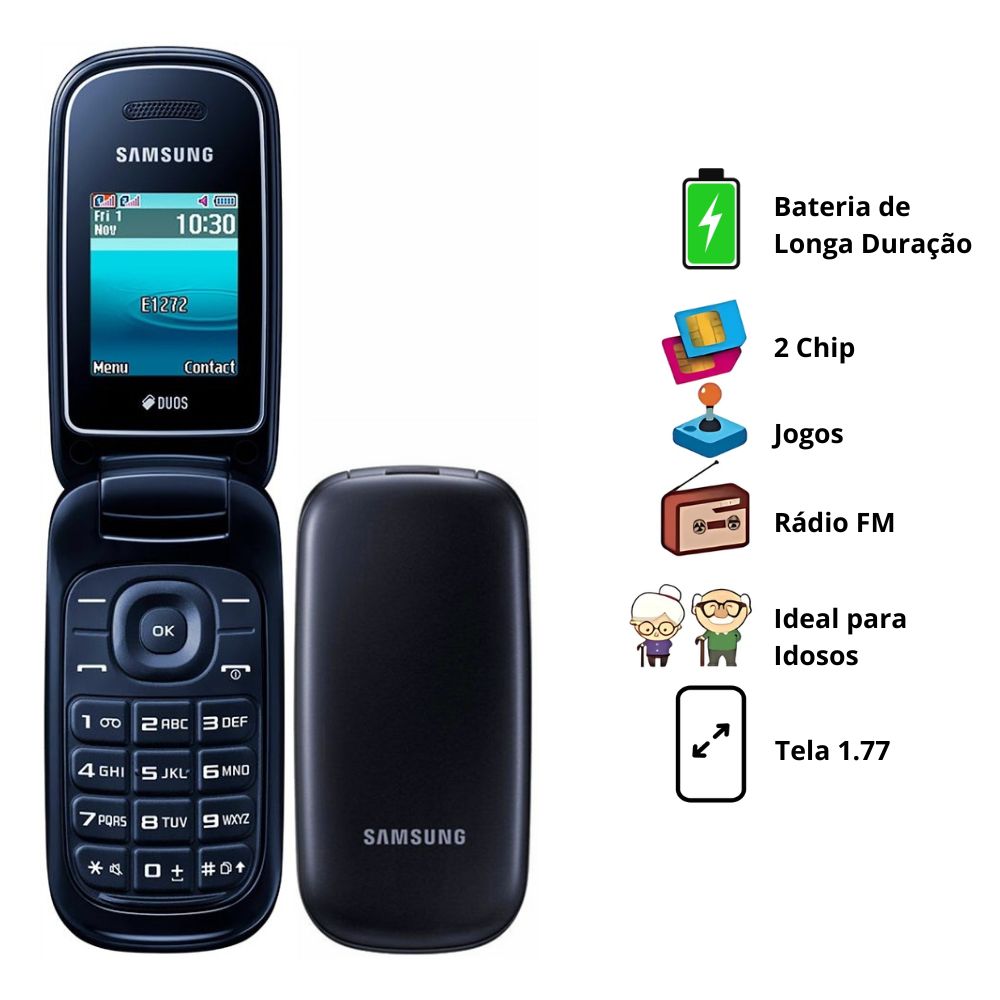 Aparelho Celular Para Idosos Samsung GT-E1272