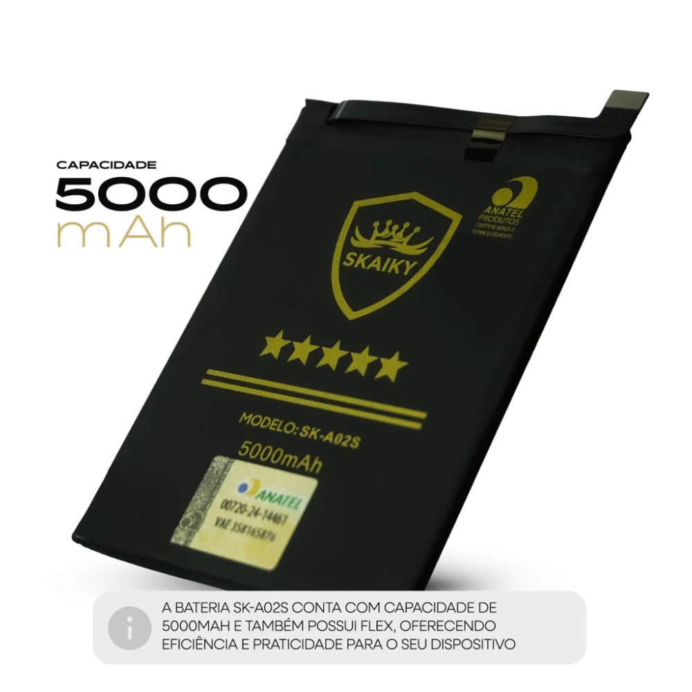 Bateria Samsung (Sk-A02s) A02s (A025) | A03 (A035) | A03s (A037) | A03 Core (A032) | A04 (A045) | A04e (A042) | A04s (A047) | Hq-50s | Skaiky - Imagem 3