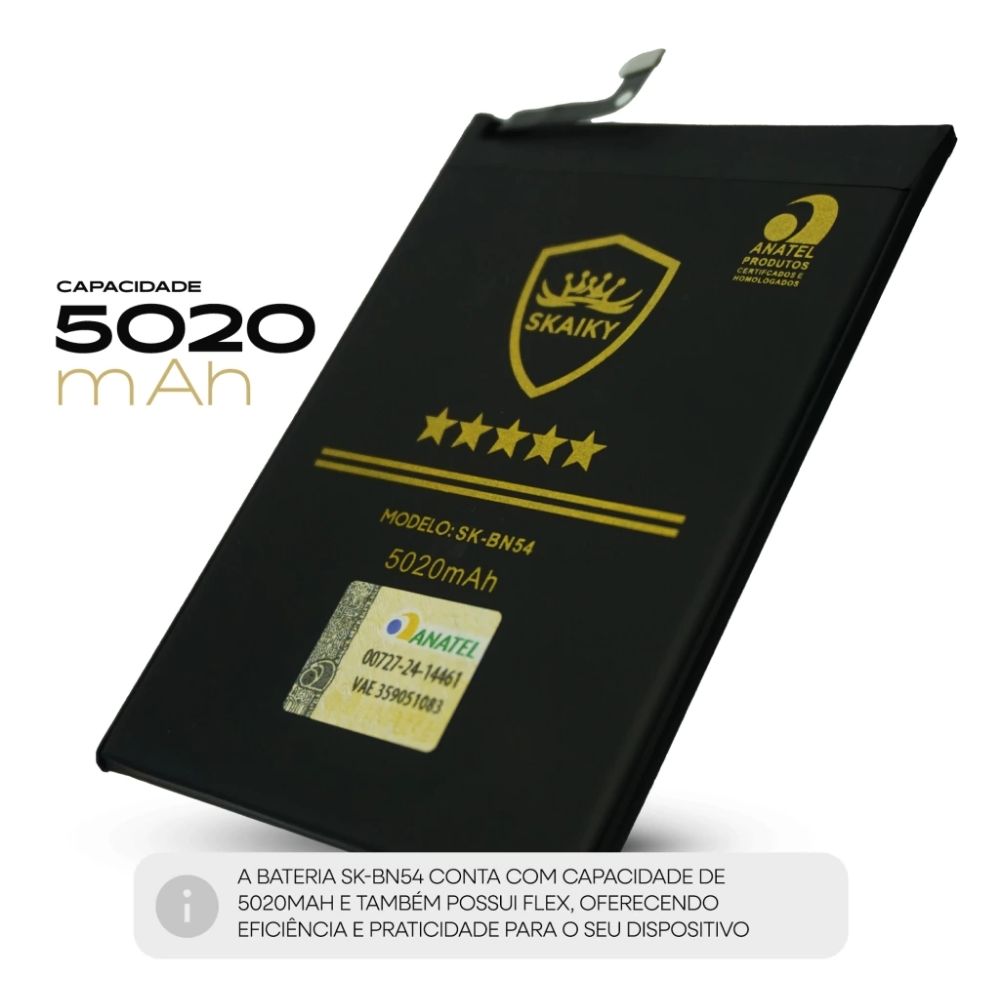 Bateria Xiaomi (Sk-Bn54) Redmi Note 9 | Redmi Note 9 5G | Redmi 9 | Redmi 10X 4G | Poco M2 | Skaiky - Imagem 3