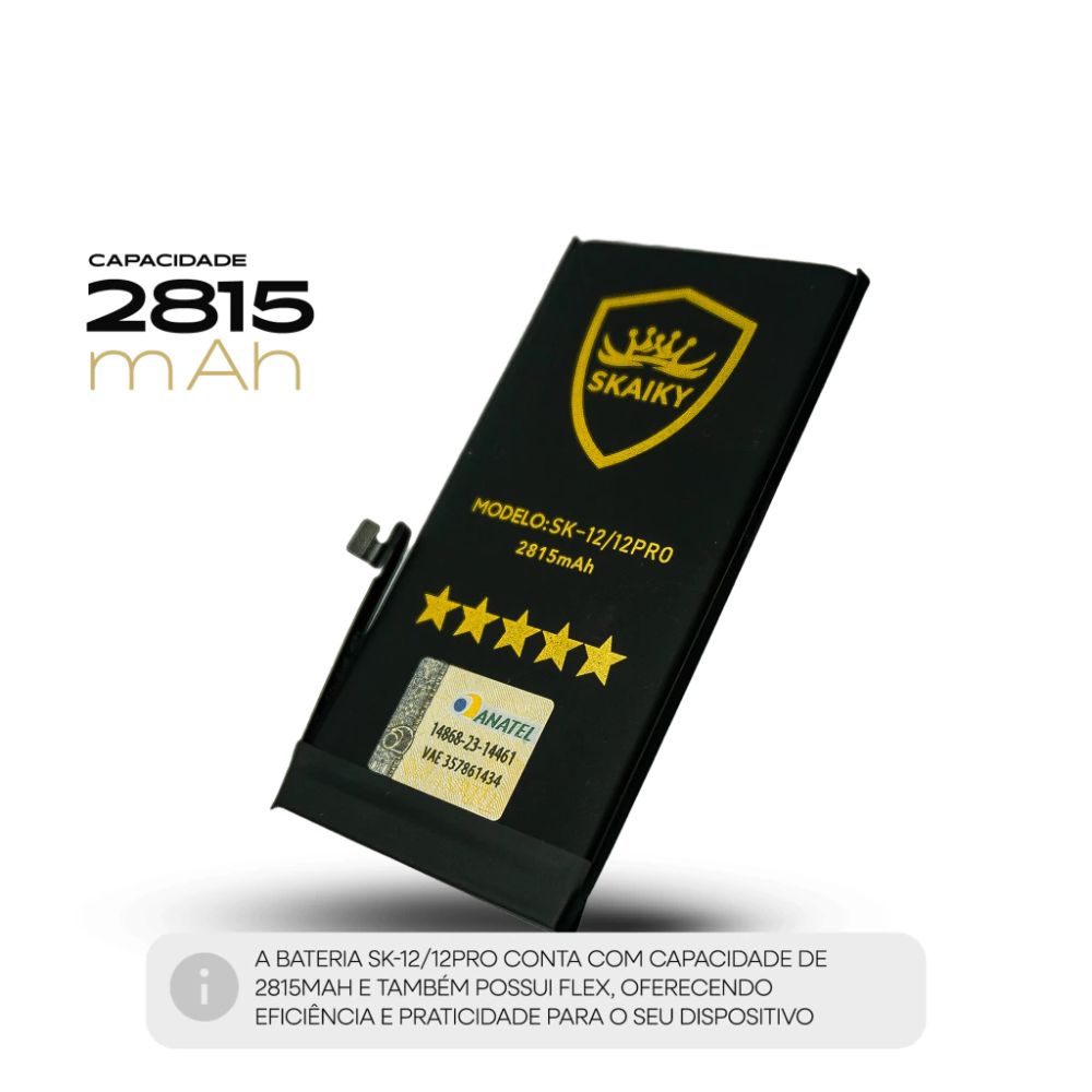 Bateria iPhone 12 (A2403) | iPhone 12 Pro (A2407) | Skaiky - Imagem 3